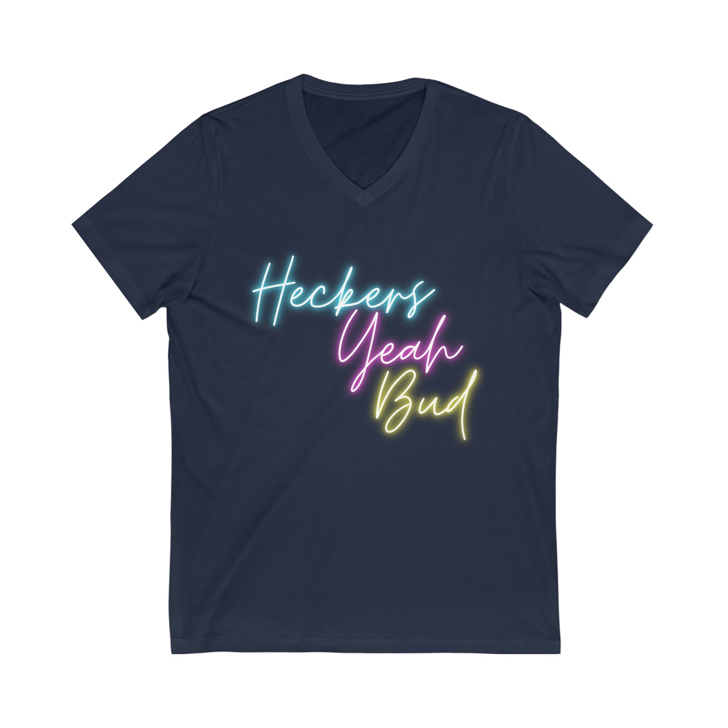 WHN Heckers Yeah Unisex Jersey Short Sleeve V-Neck Tee