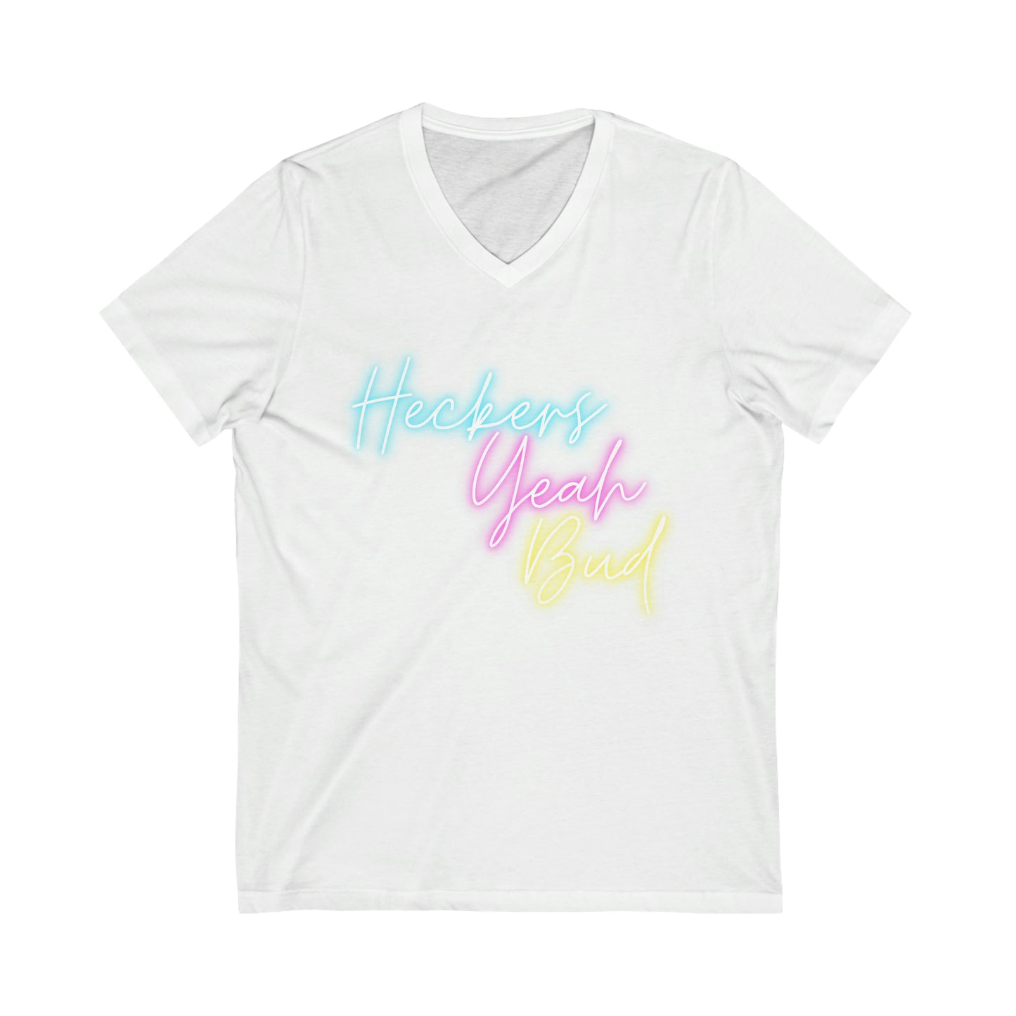 WHN Heckers Yeah Unisex Jersey Short Sleeve V-Neck Tee